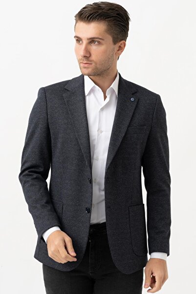 White Stone Grosseto C3012 Pamuklu Regular Fit 6 Drop Ceket Desenli