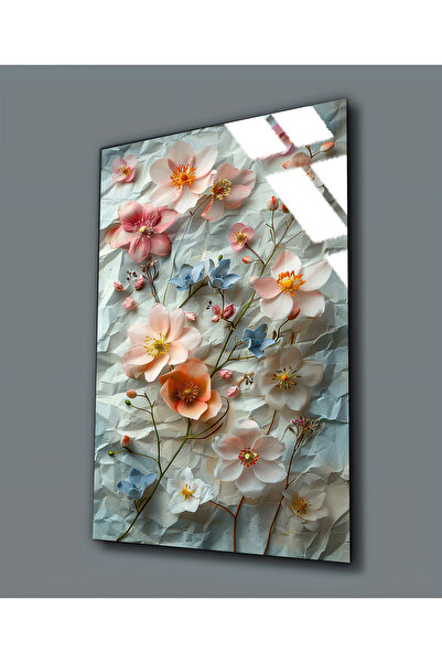 Harikabirev HARİKABİREV | PIATRĂ INESĂBILĂ (TEMPERATĂ) TABLĂ DE FLORI DE CULOARE MOALE 01 | TMTEKLİ