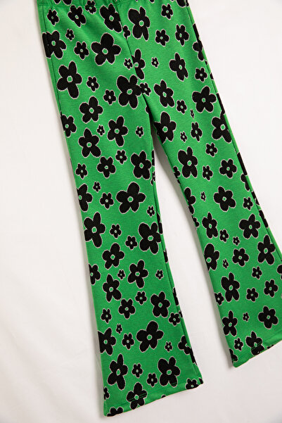 Koton Kız Çocuk Yeşil Desenli 3WKG40278AK