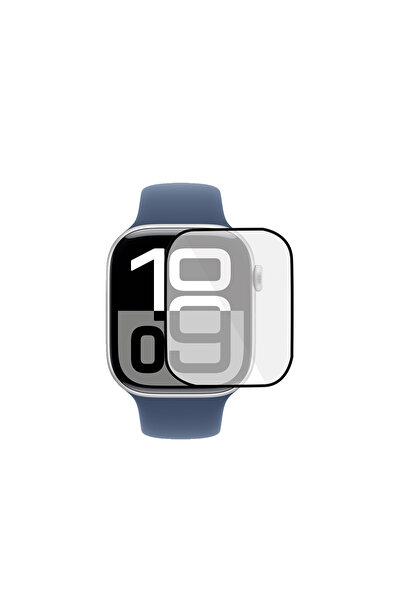 Microcase Apple Watch Series 10 46mm Tam Kaplayan Kavisli Ekran Koruyucu 3D P...