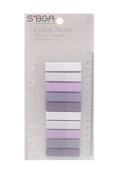 sibga tasarım Transparent Colored Post-It Note Paper - 200 Sheets Bookmark Sticker