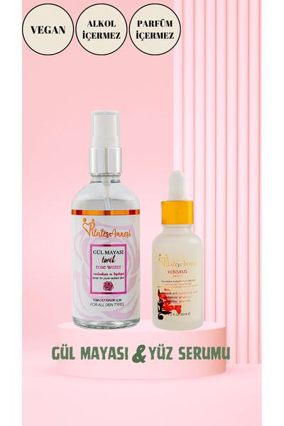 pilatesannesi 2'li Set Yaşlanma Karşıtı Yüz Serumu Ve Gül Mayası