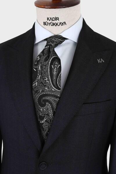 Kadir Büyükkaya Kırlangıç Yaka İki Düğmeli Erkek Takım Elbise-KAX1357S