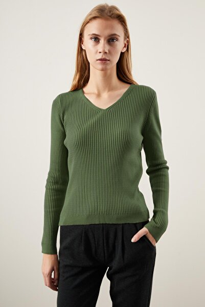 TENA Women's Age V-Neck Ribbed Knitwear