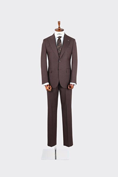 Kadir Büyükkaya Kırlangıç Yaka İki Düğmeli Erkek Takım Elbise-KAX1362S