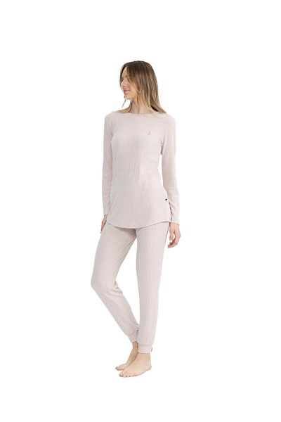 U.S. Polo Assn. US Polo Assn. Pink Women's Pajama Set - Round Neck