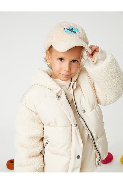 Koton Fleece Cap Hat Embroidered