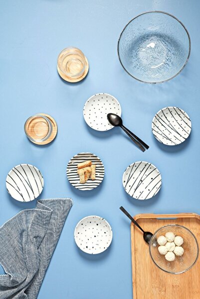 Porland Sidereal 6'lı Karma Çerezlik Sosluk Kase Takımı 11,5cm