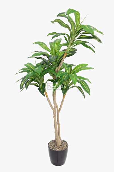 Yapay Çiçek Deposu Yapay Ağaç Lüx 4 Gövdeli Cordyline 180 cm Yeşil-Sarı