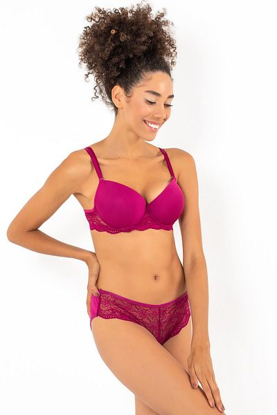 Miorre Set de sutien cu dantelă căptușită cu push-up