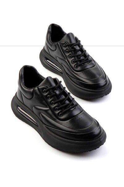 Guja Siyah Hakiki Deri Erkek Sneaker E01185052803