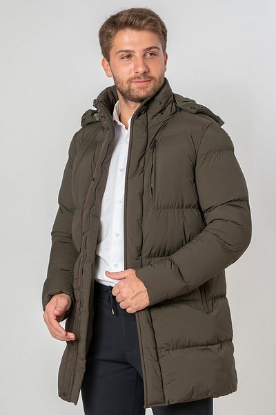 White Stone Bodø Slim Fit 8747 Hooded Coat Khaki