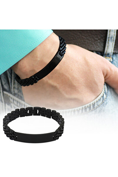 Tesbihane Black Steel Men's Bracelet