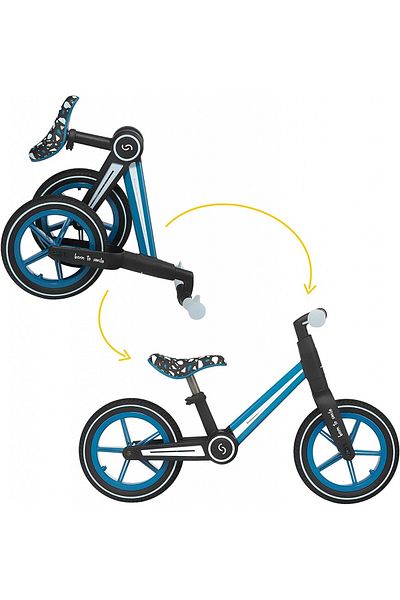 OEM Bicicleta pliabila fara pedale Skiddou Ronny, Denim, Albastru