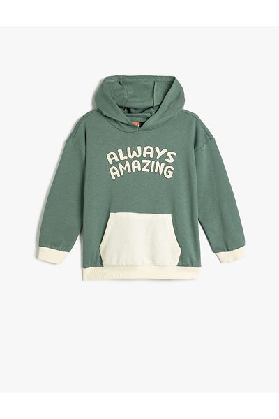 Koton Grünes Baby-Jungen-Sweatshirt 5WMB10254TK
