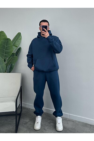 YAKAMEL Rahat Kalıp Unisex Kalın Pamuklu Eşofman takımı ( yüksek Kalite kumaştır )