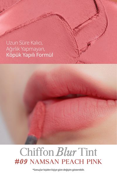 CLIO Clio Chiffon Blur Tint - Natural Look, Smooth and Velvety (09 Namsan Peach Pink)