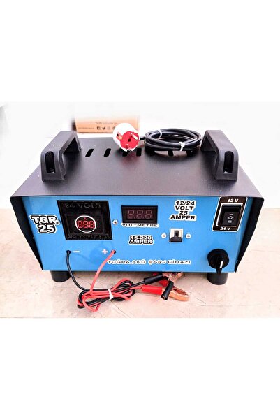Tuğra 12-24 Volt 25 Amper Profesyonel Bakır Sargılı Akü Şarj Cihazı Redresör
