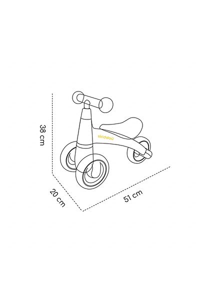 OEM Tricicleta Skiddou Berit Ride-On, Sky High, Bleu
