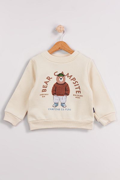Harika KIDS Boy's 2-Pack Thick Cute Bear Printed Sweatshirt