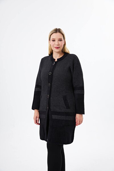 BELİN Angora Patterned Knitwear Cardigan