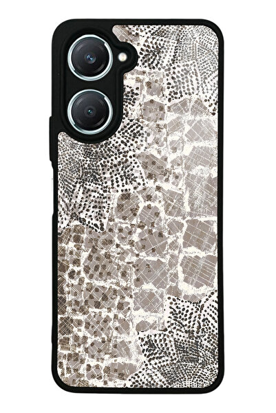 Spoyi Vivo Y18 Taşlı Yaprak Tasarımlı Glossy Telefon Kılıfı