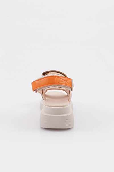 DGN Women's Leopard Patterned Thick Sole Sandals Beige Leopard 46383138