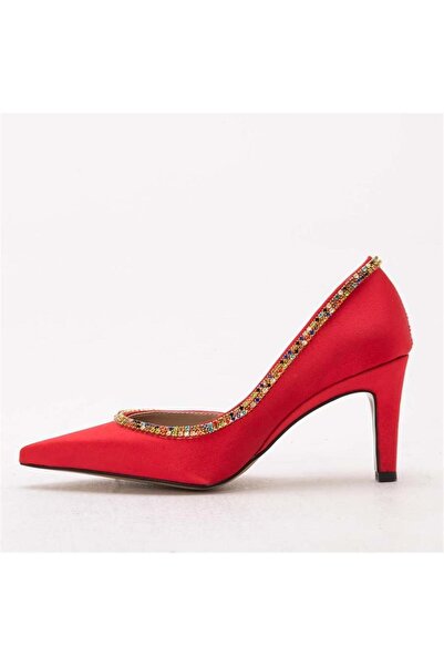 Gusse Sharon Kadin Saten Stiletto Ayakkabı 1328