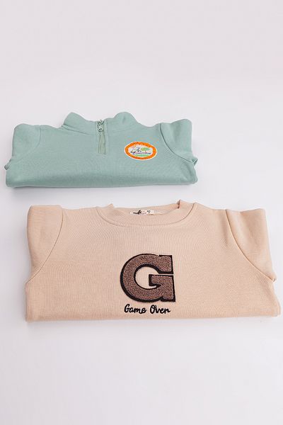 Harika KIDS Boy's 2-Pack Thick Game over Embroidered Sweatshirt