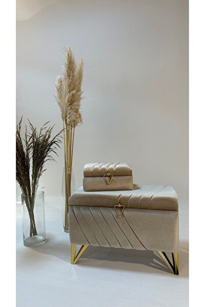 Home 58 Yan Cetvel Kapuçino Çeyiz Sandığı