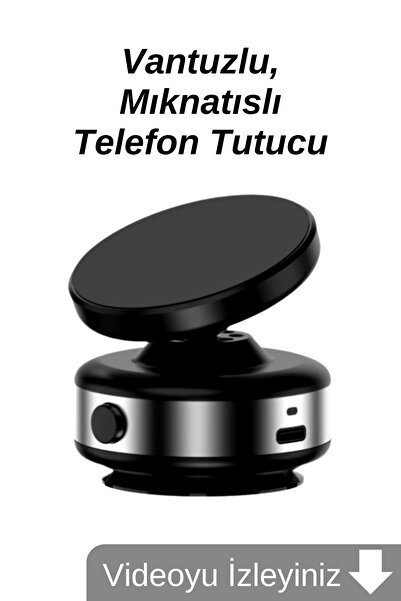 W12 360 Vakumlu Mıknatıslı Araç Içi Vantuzlu Telefon Tutucu