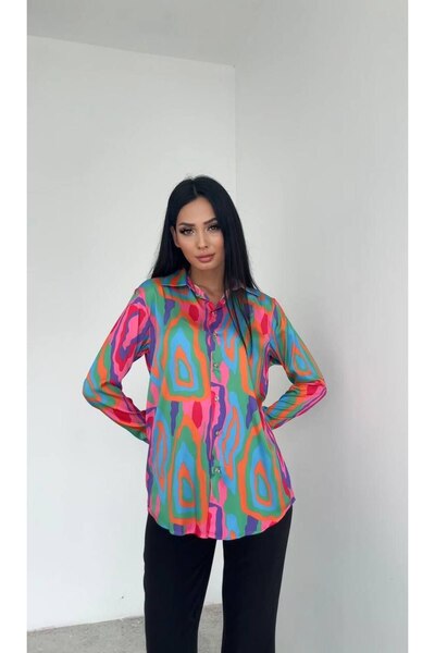 Swass Σατέν πουκάμισο με σχέδια