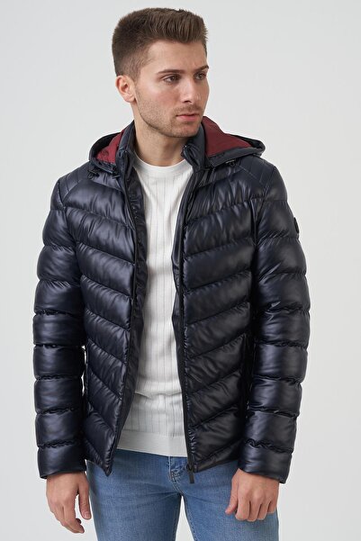 White Stone San Diego Slim Fit Kapüşonlu Kaban Laci