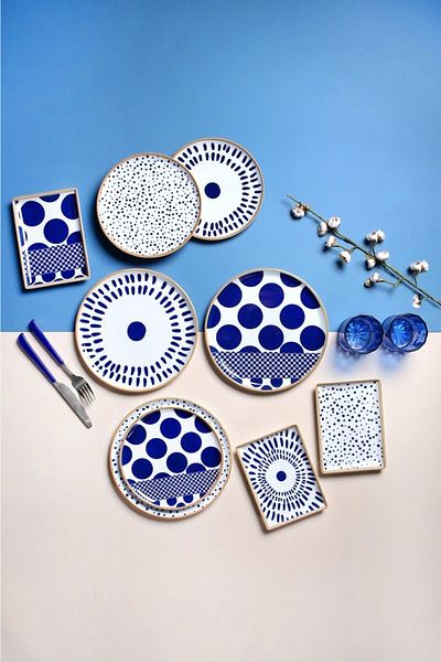 Porland Spotty Mixed Catering and Breakfast Set 18 Pieces 04por034885