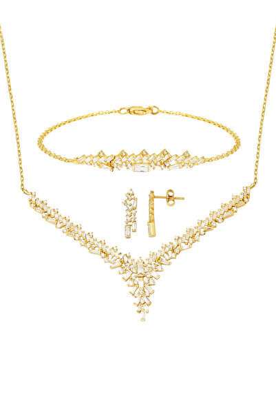 Bilezikci Baget Tasarım 14 Ayar Altın Nişan Seti