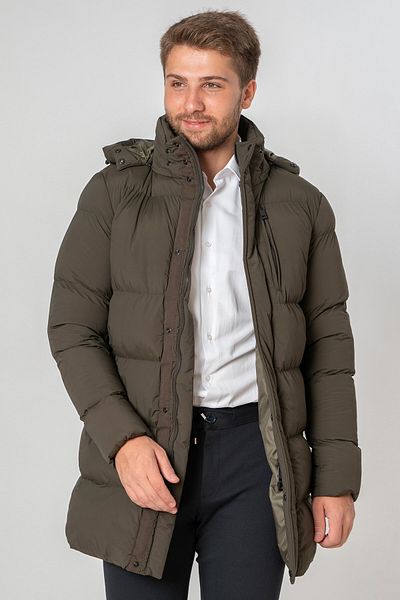 White Stone Bodø Slim Fit 8747 Hooded Coat Khaki