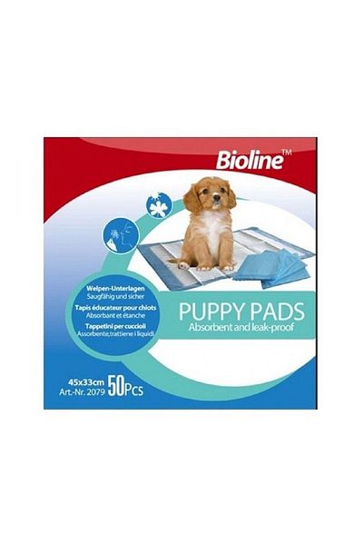 Bioline Puppy Pads, 45x33cm, 50 Pieces
