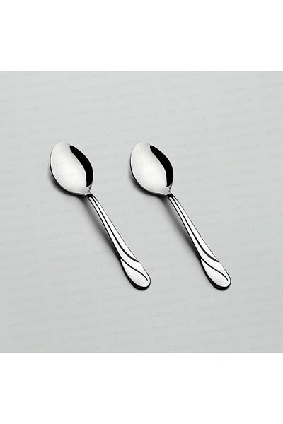 Nehir 18/10 Stainless Steel - Set of 6 Sapphire Dessert Spoons