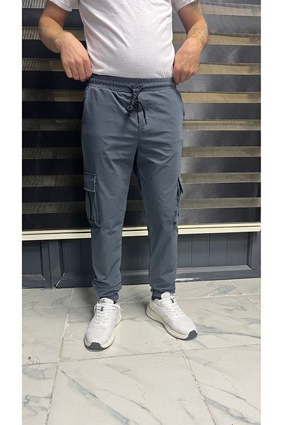 alphalife Men's Anthracite Cargo Pocket Trousers
