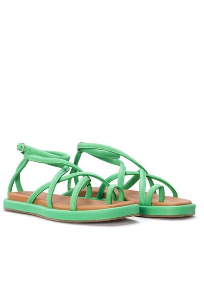 Gusse Name Women's Genuine Leather Memory Foam Gladiator Sandals 231907