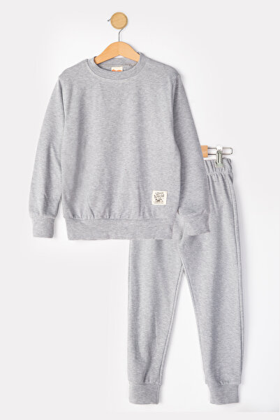 MUTTİ Basic Embroidered 2 Thread Crew Neck Εποχιακή παιδική φόρμα