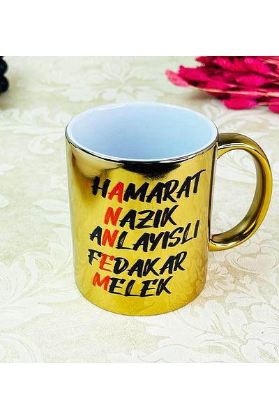 Gift Moda كوب ذهبي بتصميم الأم