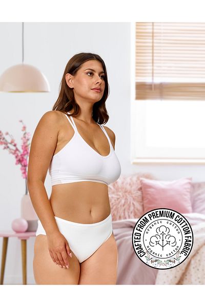 ALYA UNDERWEAR سراويل داخلية نسائية قطنية أساسية ملونة - 10 عبوات (متعددة الألوان-x17)