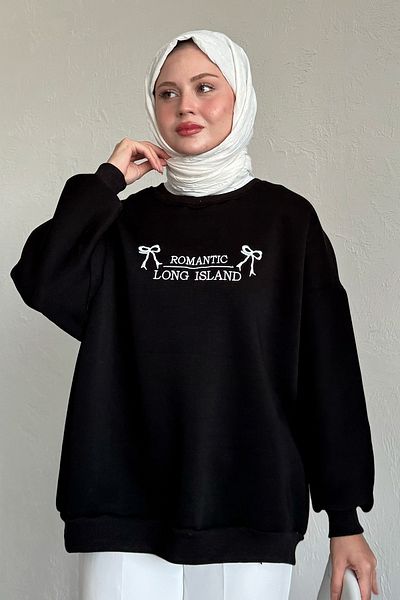 InStyle Bow Lettering Black Sweat
