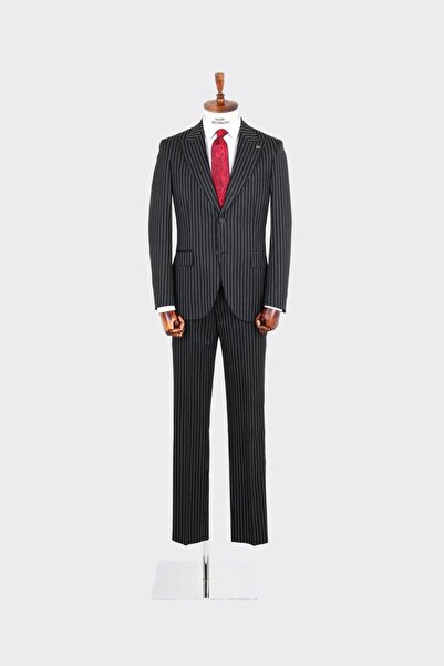 Kadir Büyükkaya Kırlangıç Yaka İki Düğmeli Erkek Takım Elbise-KAX1330S