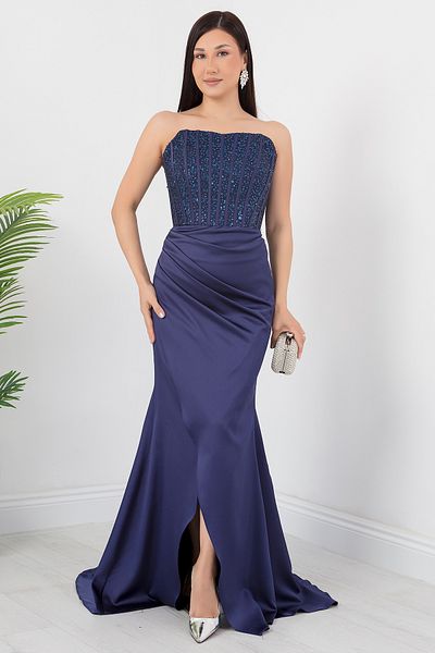 PULLIMM Strazless Sequin Detail Sten Dress Ecr5294