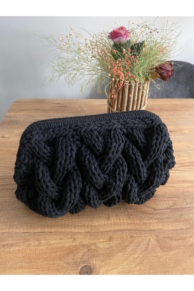 MAAR Ev Concept Saç Örgüsü Çanta Burslu Çanta El örgü Çanta