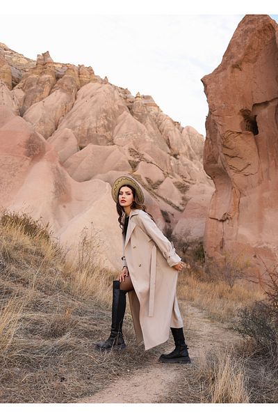 SahraAfra Parrot Oversize Trench Coat