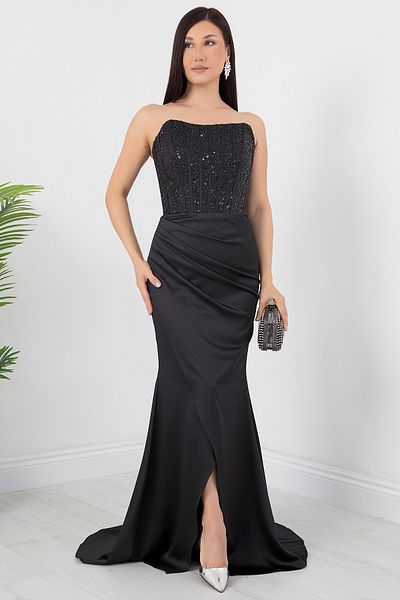 PULLIMM Strazless Sequin Detail Sten Dress Ecr5294