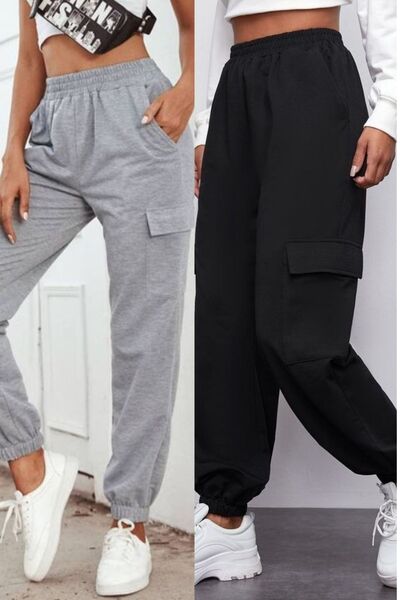 İnciTekstil 2-PIECE CARGO AND SIDE POCKET, RUBBERED UNISEX TRACK PANTS